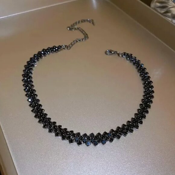 Black Onyx choker necklace - Picture 1 of 5
